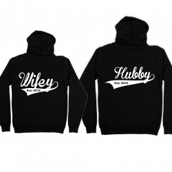 Hubby / Wifey Pair of Zip Hoodies